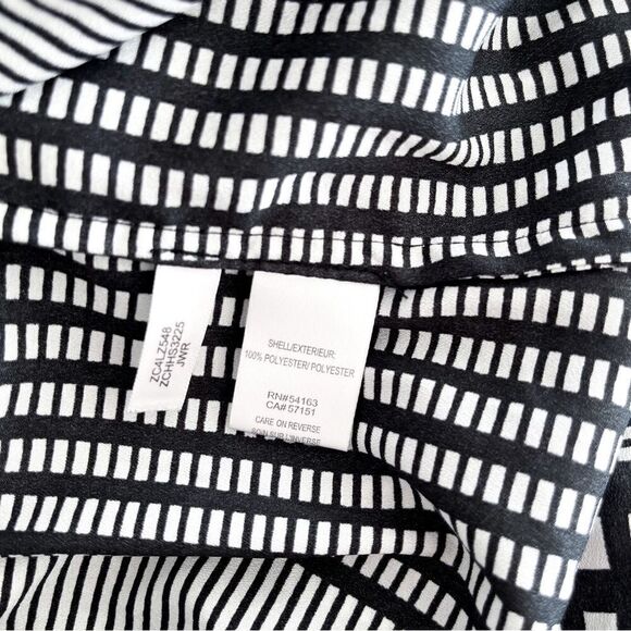 Calvin Klein Blouse High-Low Tunic Women's S Black White Pullover Side Slits - Picture 3 of 8